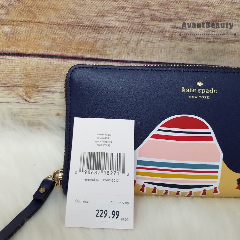 Camel Neda Spice Things Up Wallet Kate Spade Blue - Picture 14 of 14